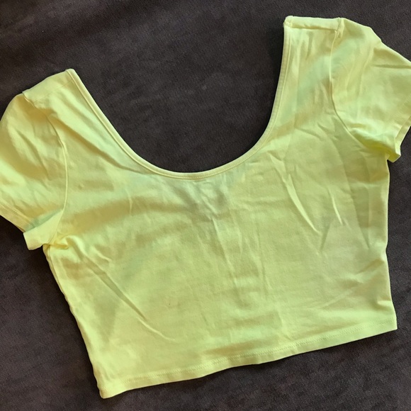 Neon Yellow Crop Top - Picture 5 of 8